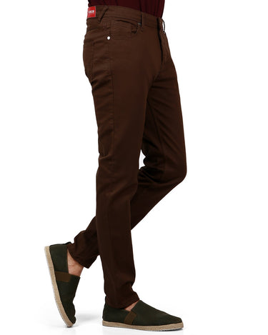 Men's Brown Denim Jeans - FMBP19-048