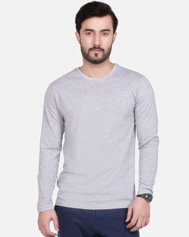 Men's Light Grey Basic T-Shirt - FMTBF18-005