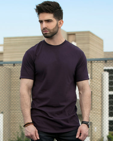 Men's Purple Basic T-Shirt - FMTBL19-001