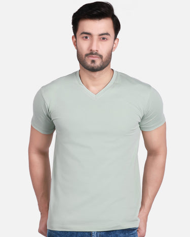 Stretch Fit V-Neck Basic Tee - FMTBS19-012