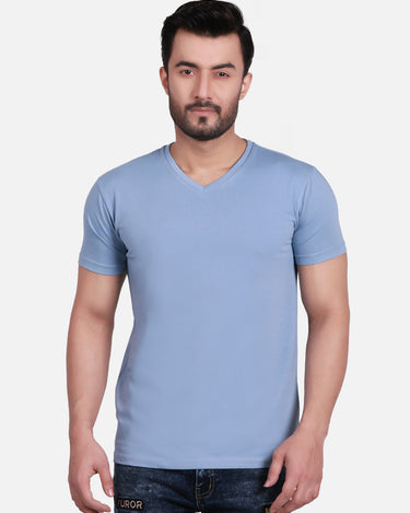 Stretch Fit V-Neck Basic Tee - FMTBS19-015