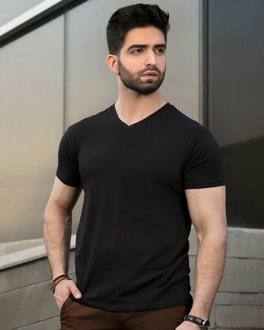 Men's Black Basic T-Shirt - FMTBS19-009