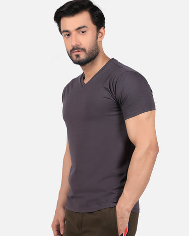 Men's Charcoal Basic T-Shirt - FMTBS19-011