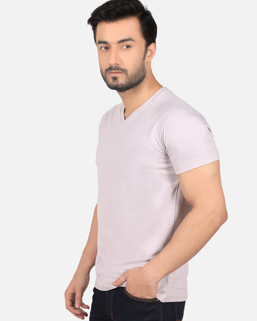 Men's Light Mauve Basic T-Shirt - FMTBS19-013