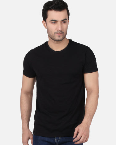 Men's Black Basic T-Shirt - FMTBT19-061