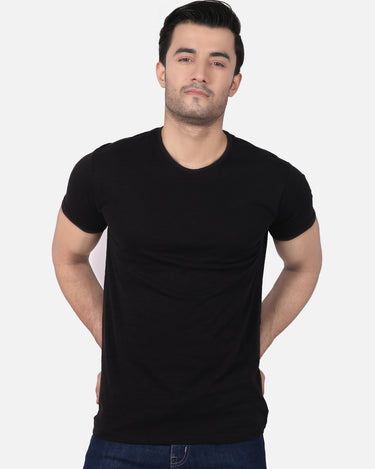 Men's Black Basic T-Shirt - FMTBT19-061