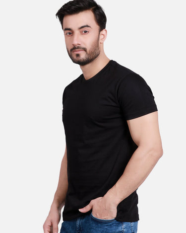 Men's Black Basic T-Shirt - FMTBT19-003