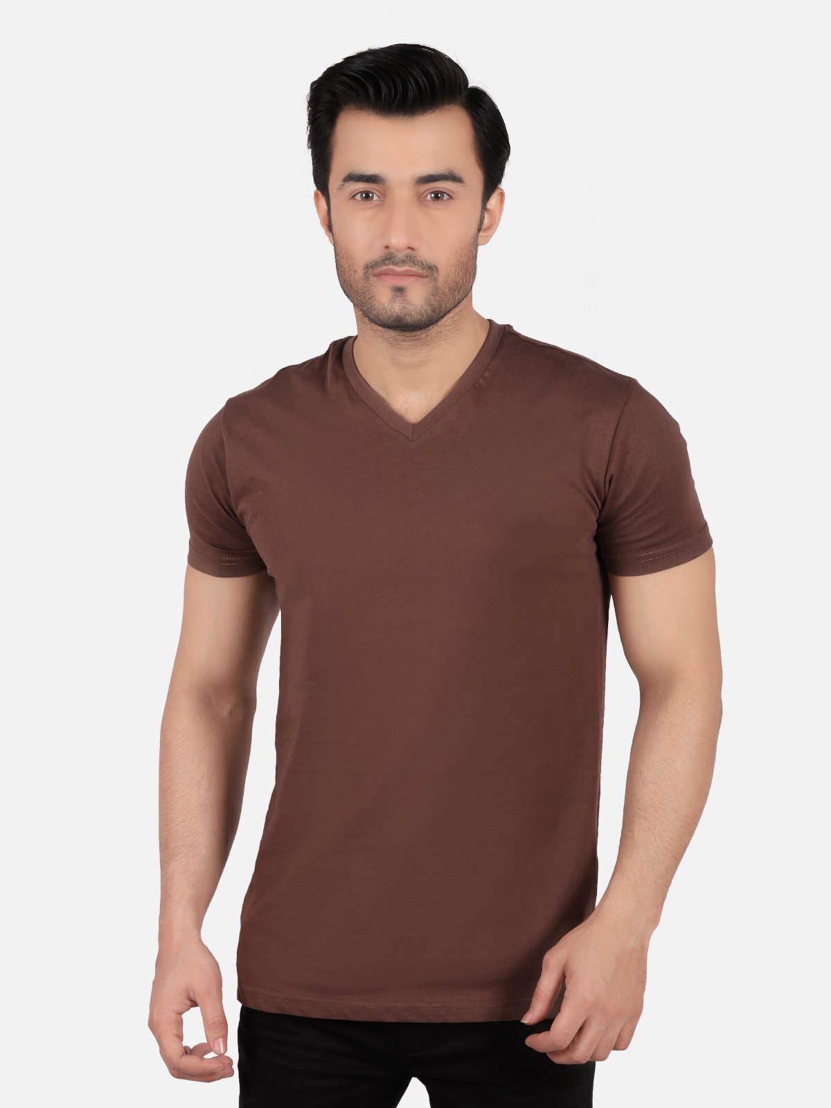 Regular Fit V-Neck Basic Tee - FMTBT19-009