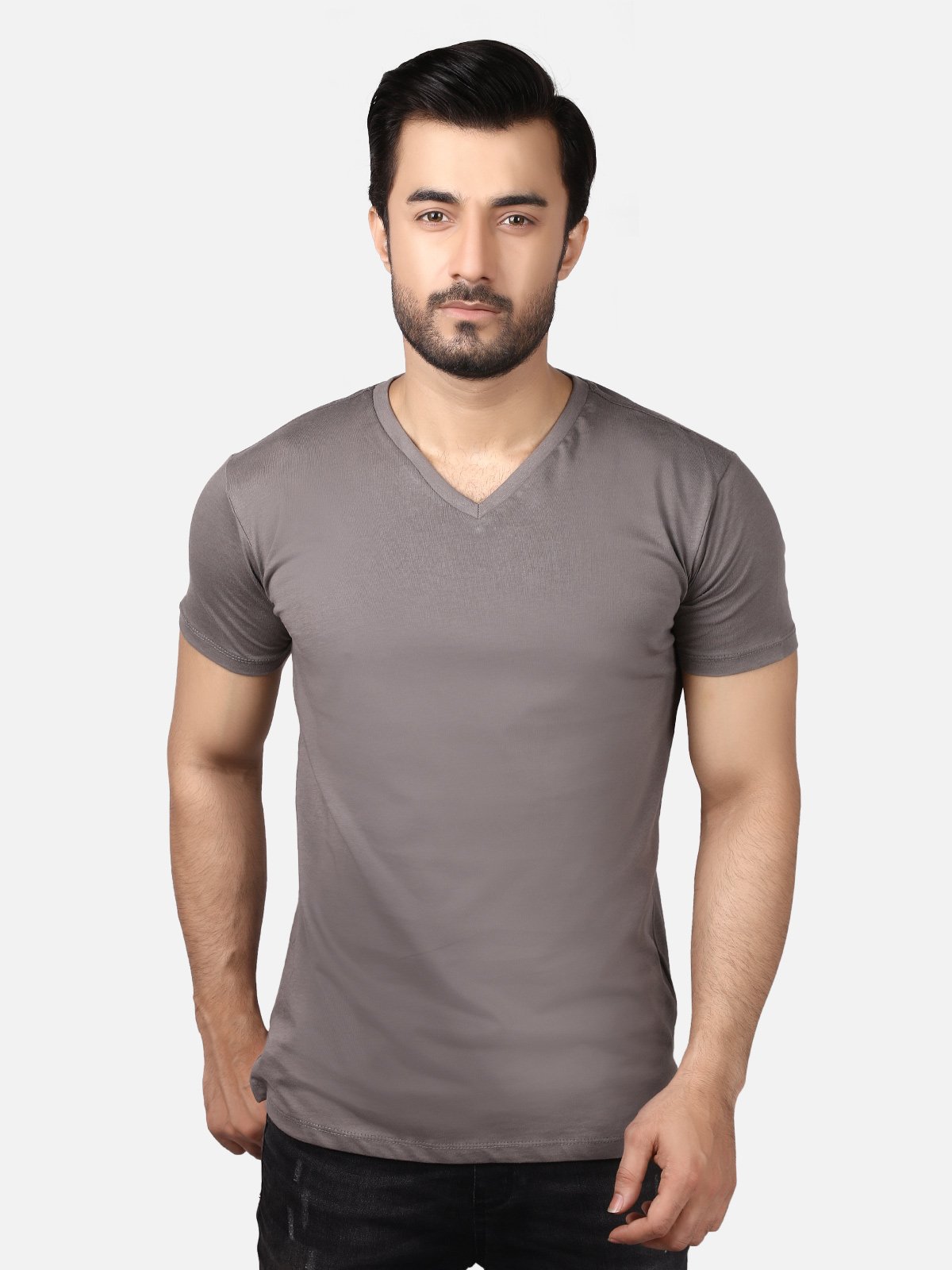 Regular Fit V-Neck Basic Tee - FMTBT19-027