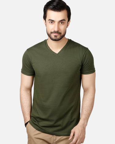 Regular Fit V-Neck Basic Tee - FMTBT19-031