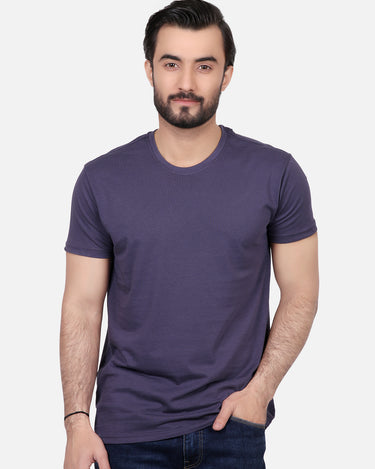 Men's Dark Purple Basic T-Shirt - FMTBT18-011