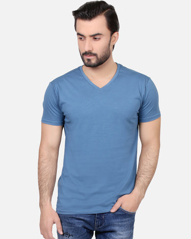 Men's Light Blue Basic T-Shirt - FMTBT19-048