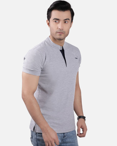 Men's Ash Grey Polo Shirt - FMTCP18-004