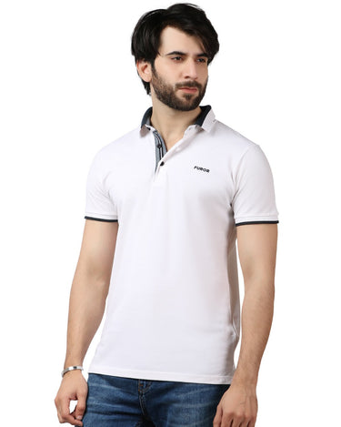 Men's White Polo Shirt - FMTCP19-002