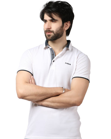 Men's White Polo Shirt - FMTCP19-002