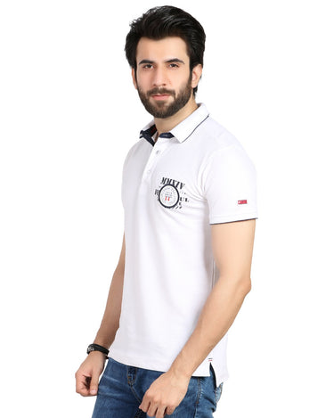 Men's White Polo Shirt - FMTCP19-018