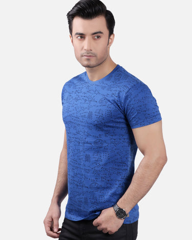 Men's Royal Blue Graphic Tee - FMTGT18-048