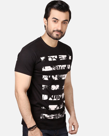 Men's Black Graphic Tee - FMTGT19-011