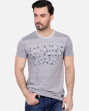 Men's Grey Graphic Tee - FMTGT17-029