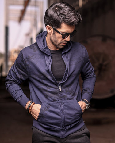 Men's Navy Blue Hoodie - FMTH17-001