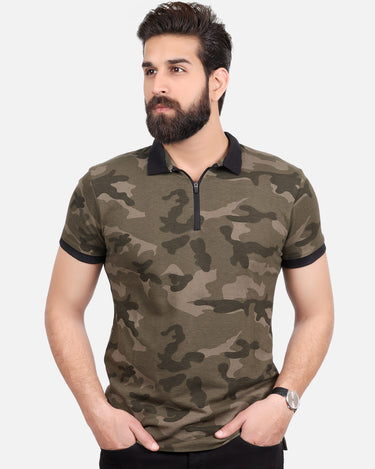 Men's Olive Polo Shirt - FMTPP18-002