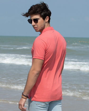 Men's Coral Polo Shirt - FMTPP19-004