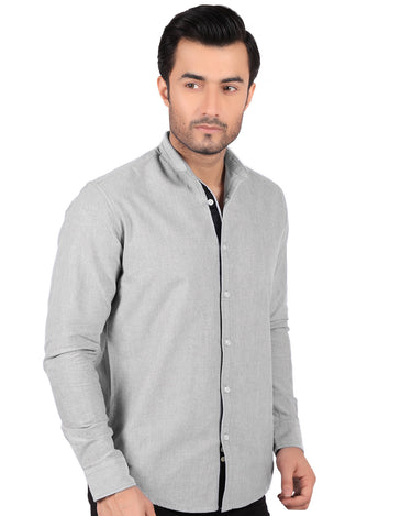 Men's Grey Casual Shirt - FMTS18-007