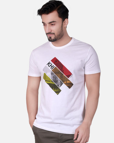 Men's Cream Graphic Tee - FMTTG17-008