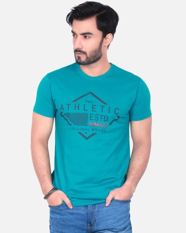 Men's Sea Green Graphic Tee - FMTTG17-012