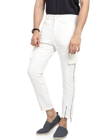 Men's Off White Denim Jeans - FMBPC19-002