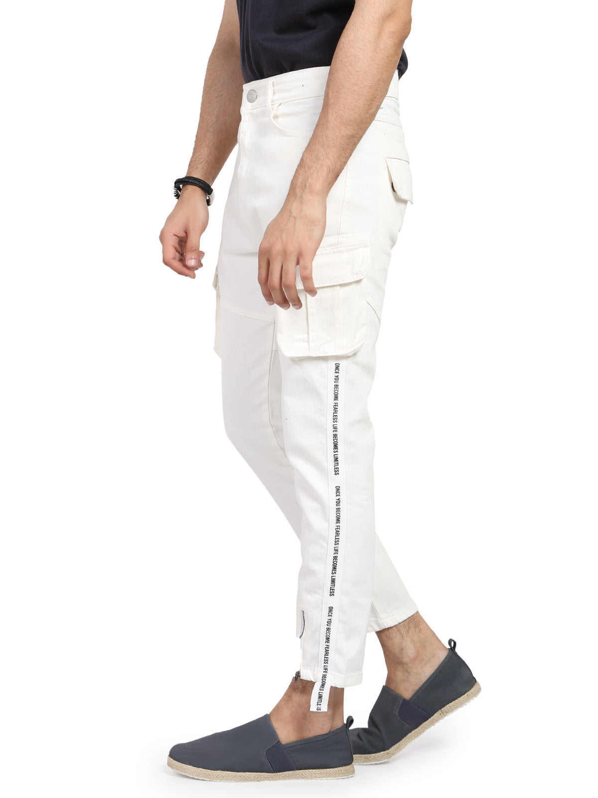 Men's Off White Denim Jeans - FMBPC19-002