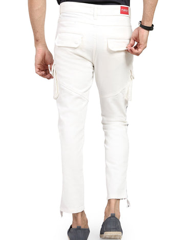 Men's Off White Denim Jeans - FMBPC19-002