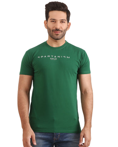 Men's Green Crew Neck Classic Tee - FMTCS20-002