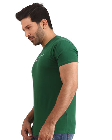 Men's Green Crew Neck Classic Tee - FMTCS20-002