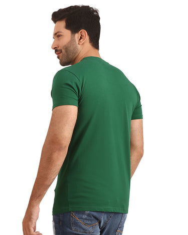 Men's Green Crew Neck Classic Tee - FMTCS20-002