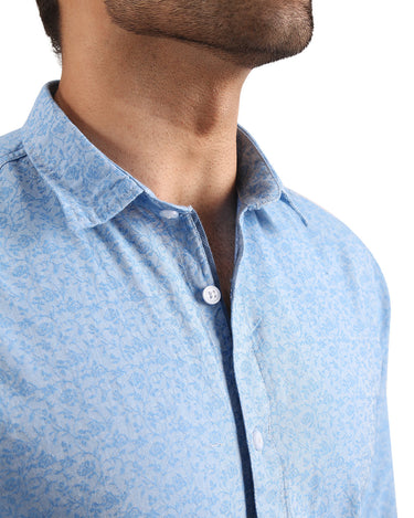 Men's Turquoise Casual Shirt - FMTS20-31322