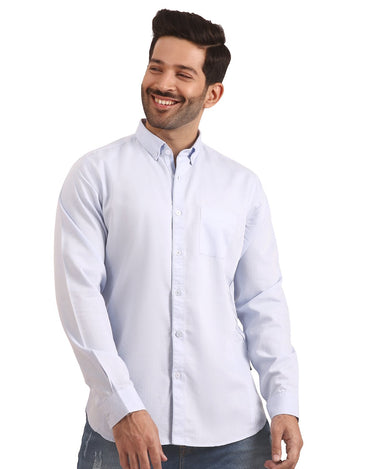 Men's Sky Blue Casual Shirt - FMTS20-31340