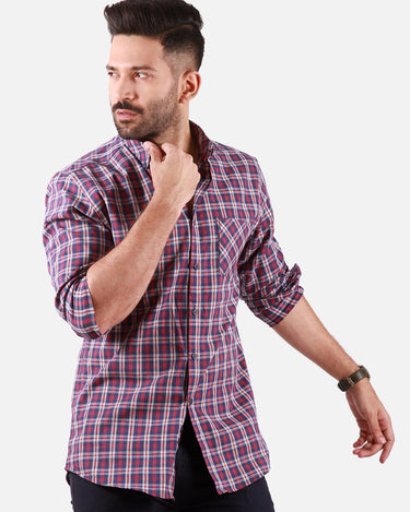 Men's Indigo Blue Casual Shirt - FMTS20-31378