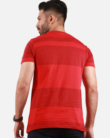 Men's Red Printed Tee - FMTPT19-014