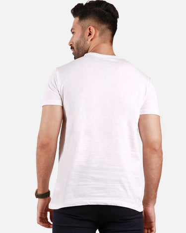 Men's White Graphic Tee - FMTGT19-029