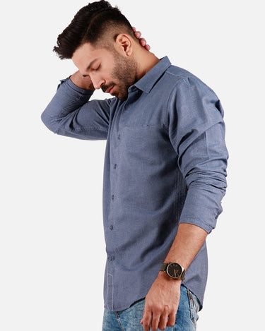 Men's Grey Casual Shirt - FMTS20-31339