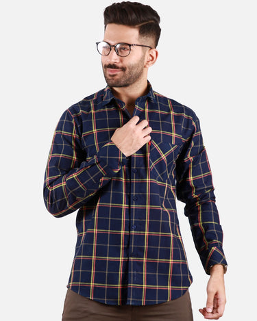 Men's Dark Blue Casual Shirt - FMTS20-31384