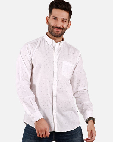 Men's White Casual Shirt - FMTS20-31375