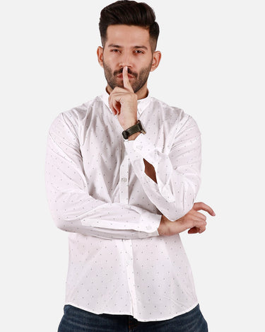 Men's White Casual Shirt - FMTS20-31375