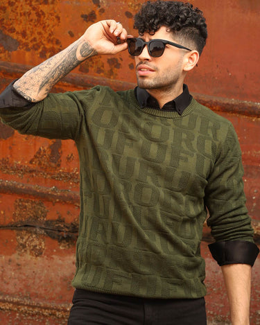 Men's Military Green Sweater - FMTSWT19-009