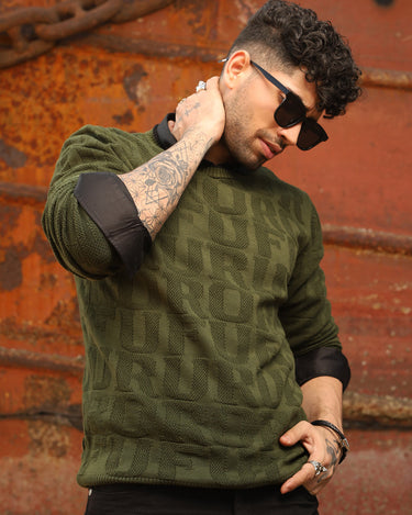 Men's Military Green Sweater - FMTSWT19-009