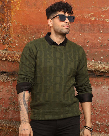 Men's Military Green Sweater - FMTSWT19-009