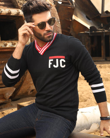 Men's Black Sweater - FMTSWT19-006