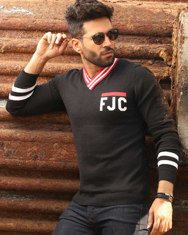 Men's Black Sweater - FMTSWT19-006