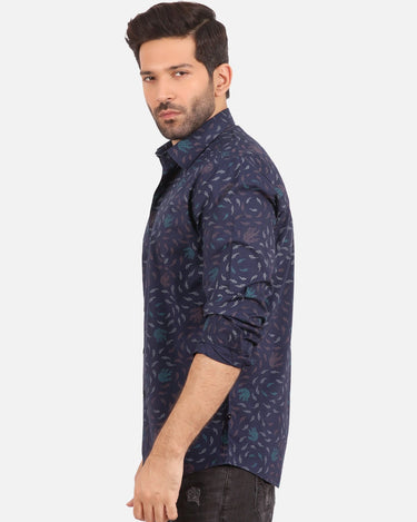 Men's Navy Blue Casual Shirt - FMTS20-31399